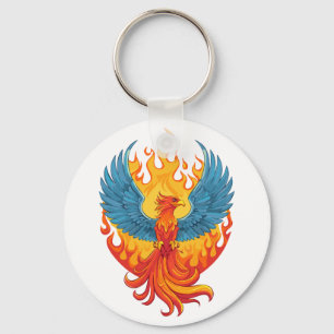 Glowing mythological Fantasy Phoenix Bird Key Ring