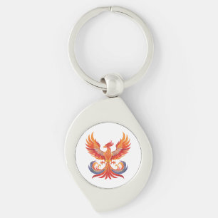 Glowing mythological Fantasy Phoenix Bird Key Ring