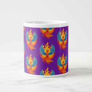Glowing mythological Fantasy Phoenix Bird Large Coffee Mug