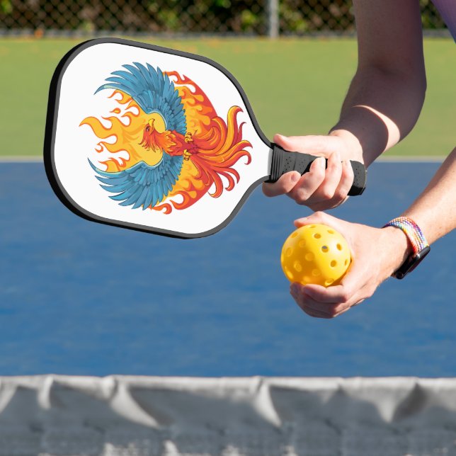 Glowing mythological Fantasy Phoenix Bird Pickleball Paddle (Insitu)