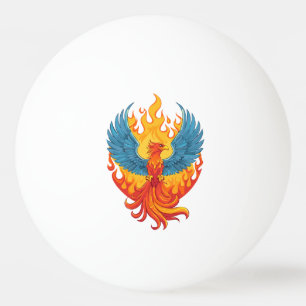 Glowing mythological Fantasy Phoenix Bird Ping Pong Ball