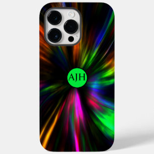 Glowing Neon Art Monogram Psychedelic Trendy Case-Mate iPhone 14 Pro Max Case