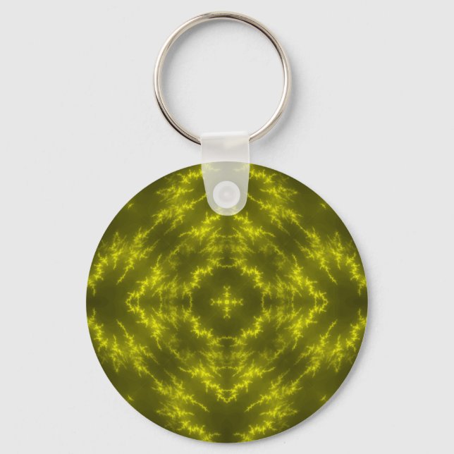 Glowing Neon Electric Thunder Bolts Key Ring (Front)