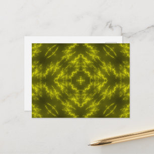 Glowing Neon Electric Thunder Bolts Postcard