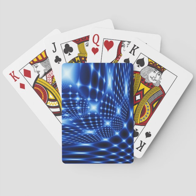 Glowing net fractal playing cards (Back)