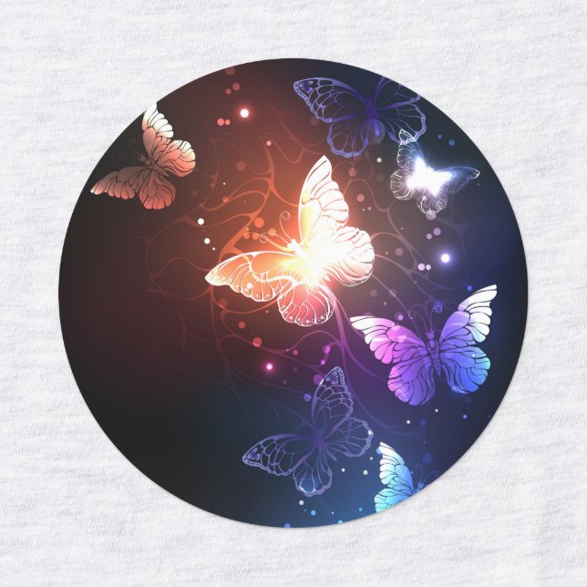Glowing Night Butterflies (Design 4)