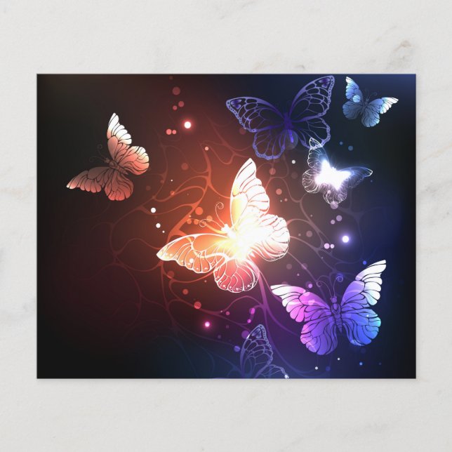 Glowing Night Butterflies (Front)