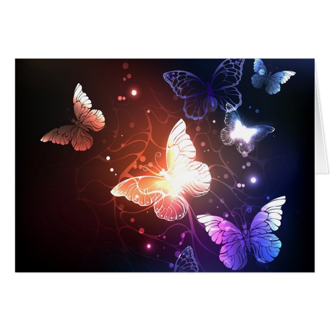 Glowing Night Butterflies (Front Horizontal)
