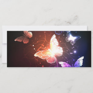 Glowing Night Butterflies Advice Card