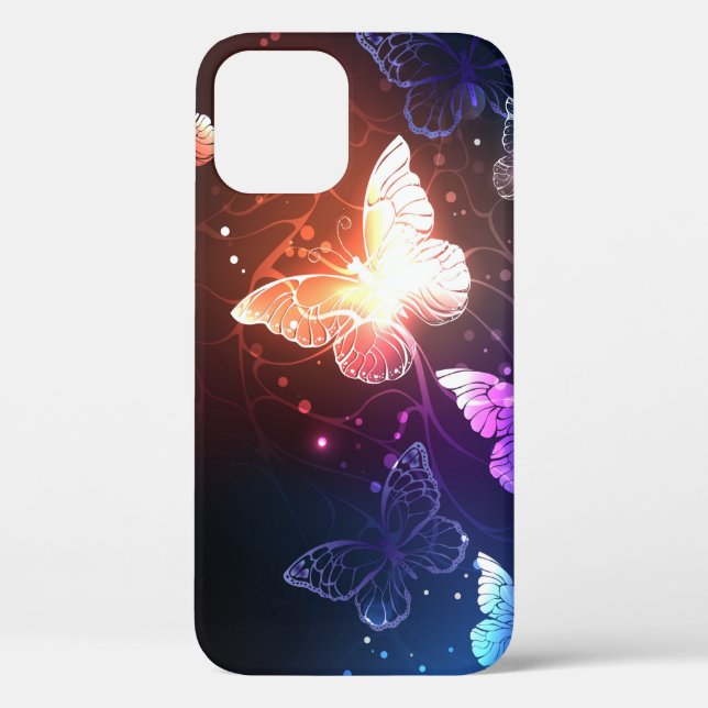 Glowing Night Butterflies Case-Mate iPhone Case (Back)