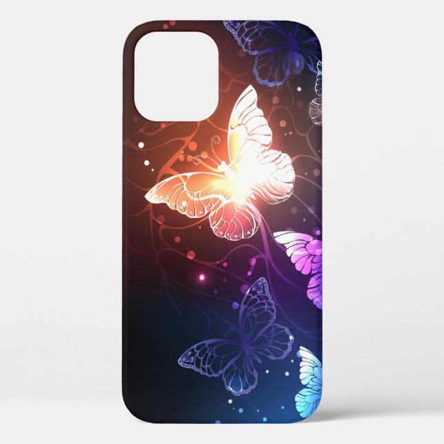 Glowing Night Butterflies Case-Mate iPhone Case (Back)