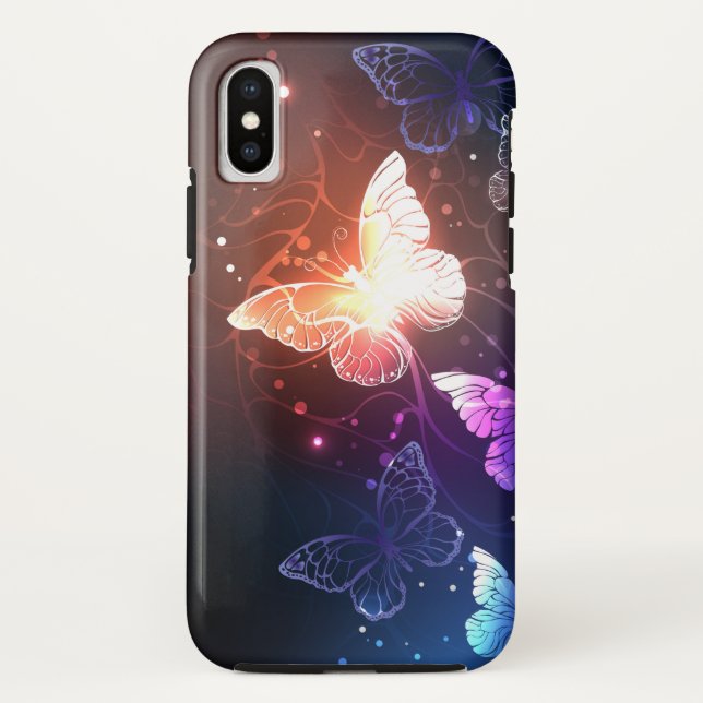 Glowing Night Butterflies Case-Mate iPhone Case (Back)