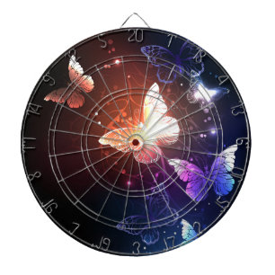 Glowing Night Butterflies Dartboard