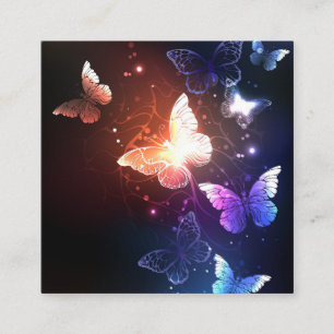Glowing Night Butterflies Discount Card
