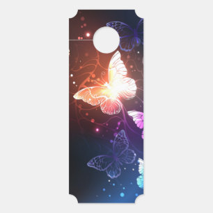 Glowing Night Butterflies Door Hanger
