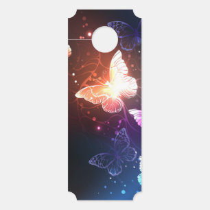 Glowing Night Butterflies Door Hanger