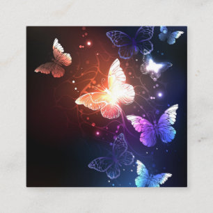 Glowing Night Butterflies Enclosure Card
