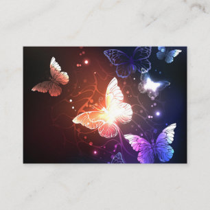 Glowing Night Butterflies Enclosure Card