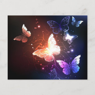 Glowing Night Butterflies Flyer