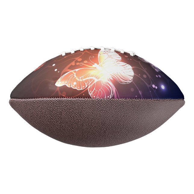 Glowing Night Butterflies Football (Rotated 270)