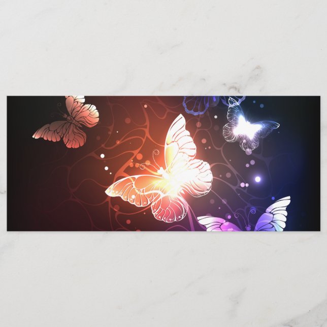 Glowing Night Butterflies Menu (Front)
