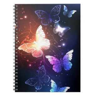 Glowing Night Butterflies Notebook