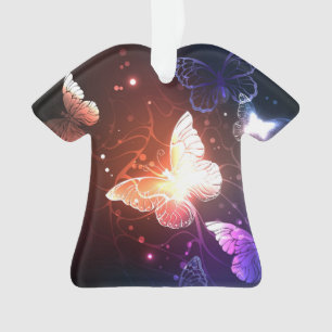 Glowing Night Butterflies Ornament