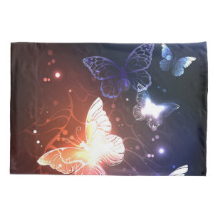 Glowing Night Butterflies Pillowcase