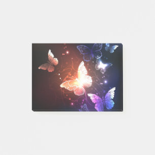 Glowing Night Butterflies Post-it Notes