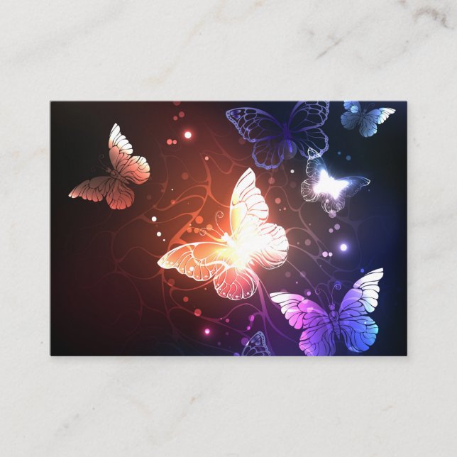 Glowing Night Butterflies Referral Card (Front)