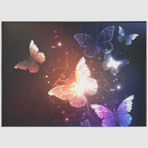 Glowing Night Butterflies Tissue Paper