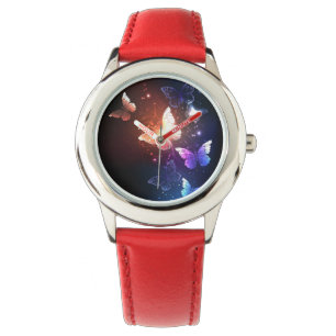 Glowing Night Butterflies Watch