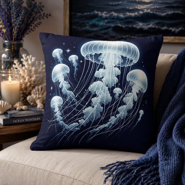 Glowing Ocean: Jellyfish Inspired Throw Pillows (Glowing Ocean: Jellyfish Inspired Throw Pillows)