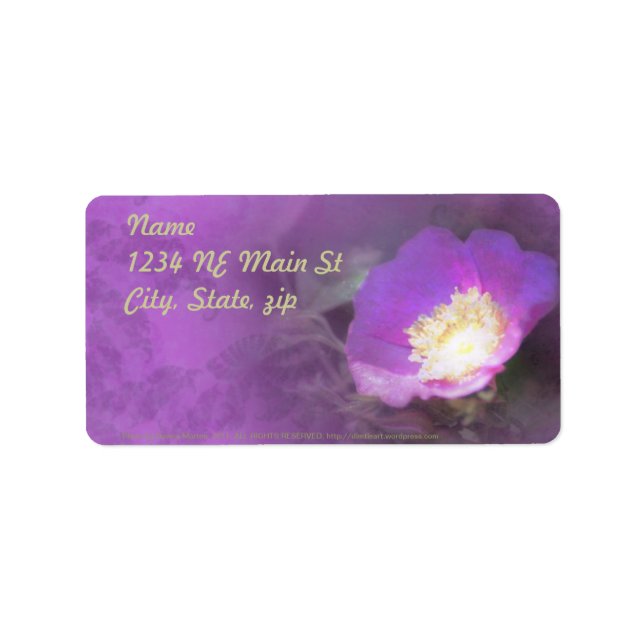 glowing old fashioned rose elegance label (Front)