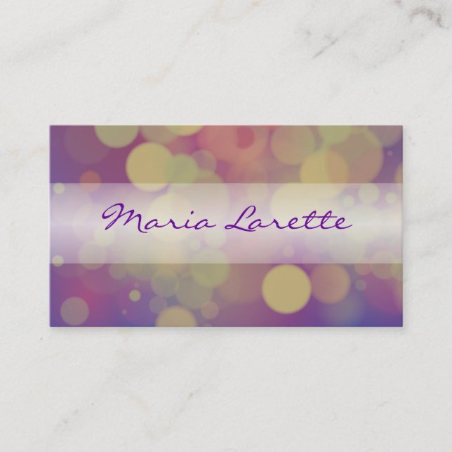 GLOWING ORBS Party Planner Artist Designer Card (Front)
