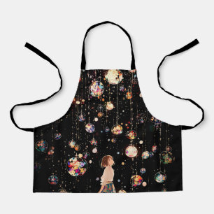 Glowing Orbs Starry Night Apron