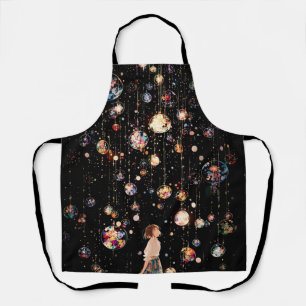 Glowing Orbs Starry Night Apron