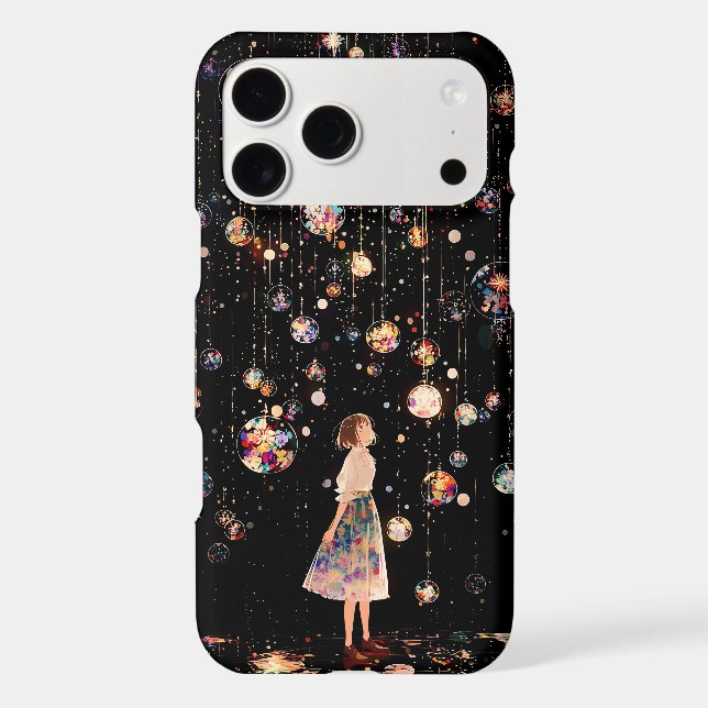 Glowing Orbs Starry Night iPhone 17 Pro Max Cases (Back)