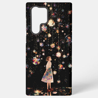 Glowing Orbs Starry Night Samsung Galaxy S22 Ultra Case