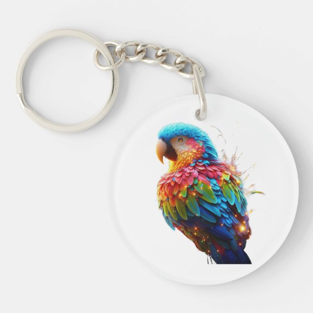 Glowing Parrot Key Ring (Front)