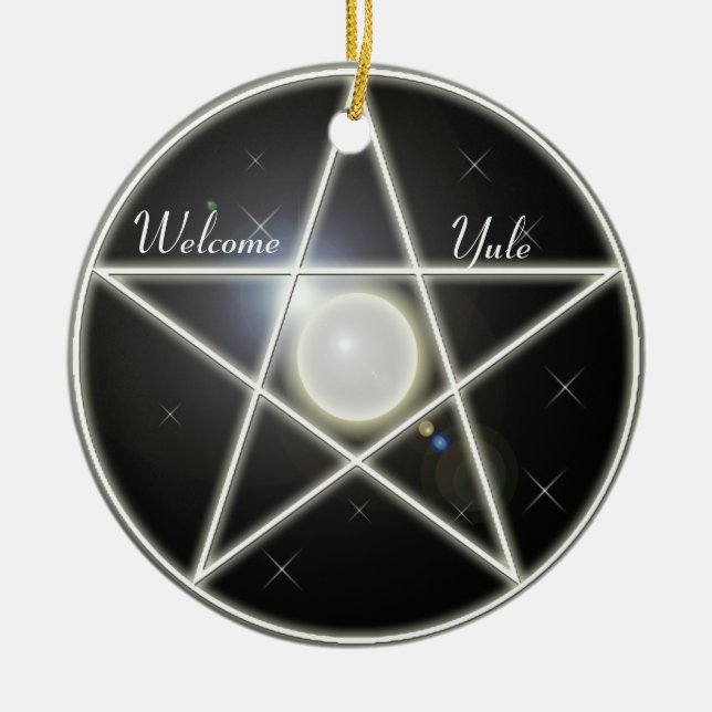 Glowing Pentagram 2 Tree Ornament Circle (Front)