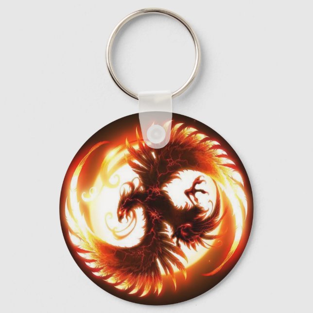 glowing phoenix key ring (Front)