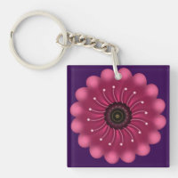 Glowing Pink Fantasy Flower | Abstract Neon Floral
