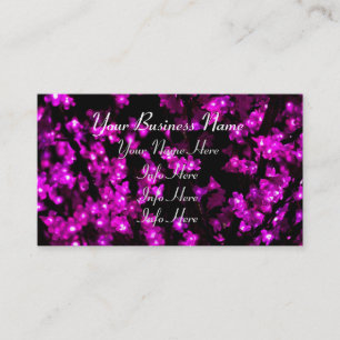 Glowing Pink Flower Lights Business Card