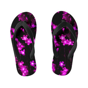 Glowing Pink Flower Lights Kid's Thongs