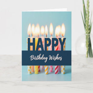 Glowing Polka Dot Birthday Card