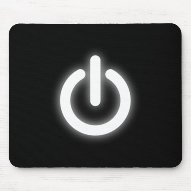 Glowing Power On Symbol Funny Mouse Pad (Front)