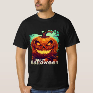 Glowing Pumpkin Candles Twisted Trees Art T-Shirt