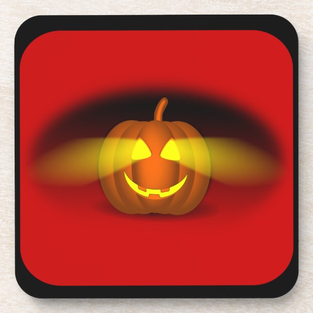 Glowing Pumpkin - Coaster (Front)
