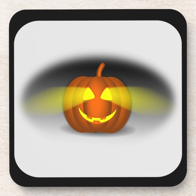 Glowing Pumpkin - Coaster (Front)